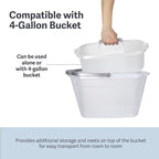 Casabella Plastic Multipurpose Cleaning Storage Caddy with Handle, 1.5-Gallon, Clear