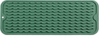 MicoYang Silicone Dish Drying Mat for Multiple Usage,Easy clean,Eco-friendly,Heat-resistant Silicone Mat for Kitchen Counter,Sink,Bar,Bottle,or Cup Green M 17 inches x 6 inches