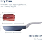 PRICUSIS Nonstick Ceramic Frying Pan, 8/10/12 Inch Non Toxic Skillet, Egg & Omelet & Chef's Pan, Induction Compatible & Oven Safe, Dishwasher Safe,PTFE PFAS & PFOA Free (6-Inch, Gray)