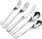 20-Piece Silverware Set for 4, Cutlery Set Premium 18/0 Stainless Steel Flatware Set, Heavy-Duty Durable Construction, Mirror-Polished Finish, Dishwasher Safe