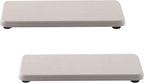 NiuYichee 2 Pcs Water Absorbing Stone Trays, Kitchen/Bathroom Sink Soap Dish, Diatomite Tray Used for Hand Soap & Cosmetic Bottles in The Modern Home, 3.5" W x 7.1" L, White