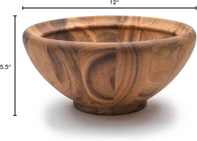 Ironwood Gourmet Acacia Wood Large Salinas Fruit and Salad Bowl