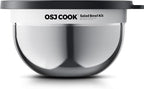 18/8 Stainless Steel Salad Bowl Kit - 74oz, Salad Bowls to go for Lunch, Comes with 1.7oz Condiment Container and Removable Tray for Organization - Leak-Proof, Dishwasher Safe (Mirror)