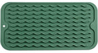 MicoYang Silicone Dish Drying Mat for Multiple Usage,Easy clean,Eco-friendly,Heat-resistant Silicone Mat for Kitchen Counter or Sink,Refrigerator or Drawer Liner Green S 12 inches x 6 inches