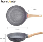 Induction Nonstick Frying Pan,Light Weight Skillet,Healthy Non Toxic Omelet Pan,All Stoves Compatible Egg Pan (grey, 11inch)