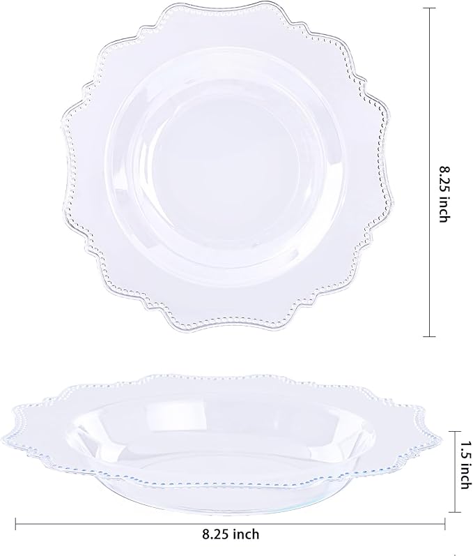 COLOSUS 60 Clear Plastic Bowls, 12 oz Disposable Soup Bowls, Premium Plastic Dessert Bowl,Heavy-duty Salad Bowl for Party,Wedding,Dinner,and Catering