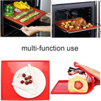 Swiss Roll Cake Mat - Flexible Multipurpose Silicone sheet Nonstick jelly roll pan Baking Tray Pastry Mat Pizza Cookies Mold（set of 2）
