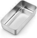 P&P CHEF Loaf Pan Set, 9 x 5 Inch Bread Pans, Stainless Steel Loaf Toast Baking Pans For Bread Meatloaf Lasagna Cake, Healthy & Non Toxic, Oven Safe& Easy Clean, (Silver, 1Pc)