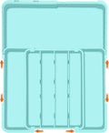 Silverware Organizer - Expandable Silverware Drawer Organizer Adjustable Drawer Organizer, Silverware Tray for Drawer15.2"x 19" Cutlery Drawer Organizer, Kitchen Organizers Storage, Turquoise