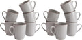famiware Venus Coffee Mugs for 6, 14 oz Mug Set, Dringking Cup with Handle for Coffee, Tea, Cocoa, Milk, Ligth Gray (Pack of 2)