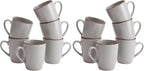 famiware Venus Coffee Mugs for 6, 14 oz Mug Set, Dringking Cup with Handle for Coffee, Tea, Cocoa, Milk, Ligth Gray (Pack of 2)