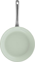 Circulon Halo with LaserDefense Ceramic Nonstick 2-Piece Skillet Set/Frying Pans, Made without PFAS, Compatible with All Stovetops, Dishwasher and Oven Safe, 8 Inch and 10 Inch Open Fry Pans - Sage