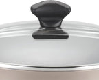 Farberware 21805 Dishwasher Safe Nonstick Cookware Pots and Pans Set, 15 Piece, Champagne