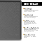 TigeJoy Under Sink Mat 28" x 22", Silicone Mats in Kitchen Bathroom Organizers and Storage, Waterproof Protector for Drawer Shelf and Cabinet Liner, Flexible Drip Tray