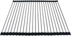 Ahyuan Roll up Dish Drying Rack Over The Sink Kitchen Roll up Sink Drying Rack Portable Dish Drainer Foldable Dish Drying Rack (Black, 20.5''X16.9'')