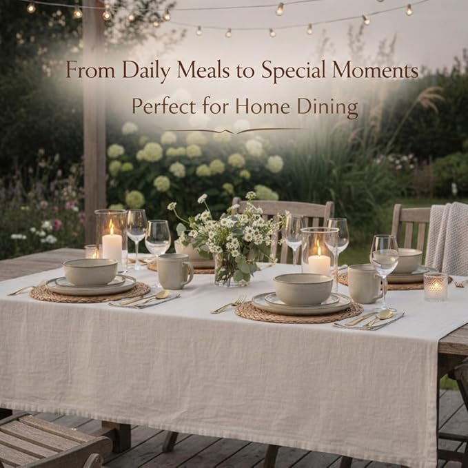 AmorArc Stoneware Dinnerware Sets,Round Reactive Glaze Plates and Bowls Set,Highly Scratch Resistant | Dishwasher & Microwave Safe Dishes Set,Service for 4 (12pc)