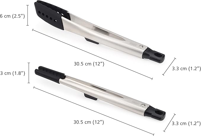 Joseph Joseph Elevate Fusion Set of 2 Silicone Tongs with Integrated Tool Rests