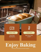 Non-Stick Bread Loaf Pan, 9x5 Inch, Ceramic Coating, Aluminized Steel, Oven Safe to 550°F, Dishwasher Safe - Non-Toxic, PTFE & PFOA Free, Pistachio Green