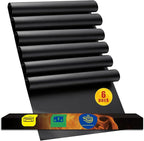 BBQ Grill mats for Outdoor Grill 100% Non-Stick Grill Mats&Baking Mats, Heavy Duty,Reusable and Easy to Clean for Gas, Charcoal, Electric Gril 6 PACK (6 Pack, 17"x 25")