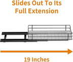 RCHYFEED Pull Out Spice Rack Organizer for Cabinet,Slide out Spice Organizer for Inside Cabinets,Heavy Duty Spice Organization for Kitchen and Pantry,Seasoning,Sauces(1-Tier,6.5" Wx10.5 Dx2.5 H)