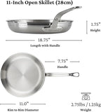 Hestan - ProBond Collection - Professional Clad Stainless Steel 10-Piece Ultimate Cookware Set, Induction Cooktop Compatible