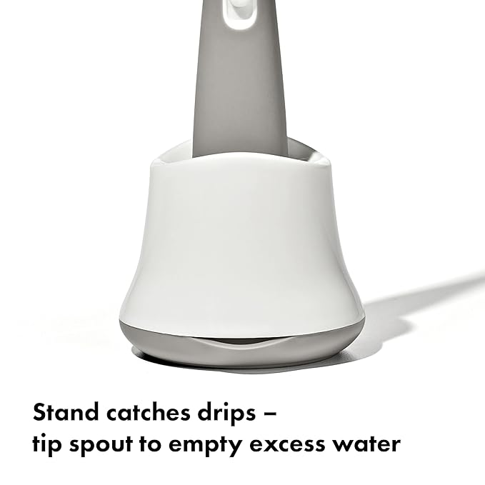 OXO Tot Bottle Brush with Nipple Cleaner and Stand, Gray