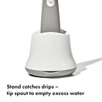 OXO Tot Bottle Brush with Nipple Cleaner and Stand, Gray