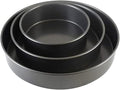 Chicago Metallic Professional 3-Piece Round Cake Pan Set of 6, 8, 10 inch Premium Nonstick Bakeware, Heavy-Weight Carbon Steel for Even Baking, Perfect for Layer Cakes
