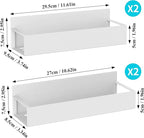 4 Pack Magnetic Spice Storage Rack Organizer for Refrigerator and Oven, White Fridge Organizers and Storage