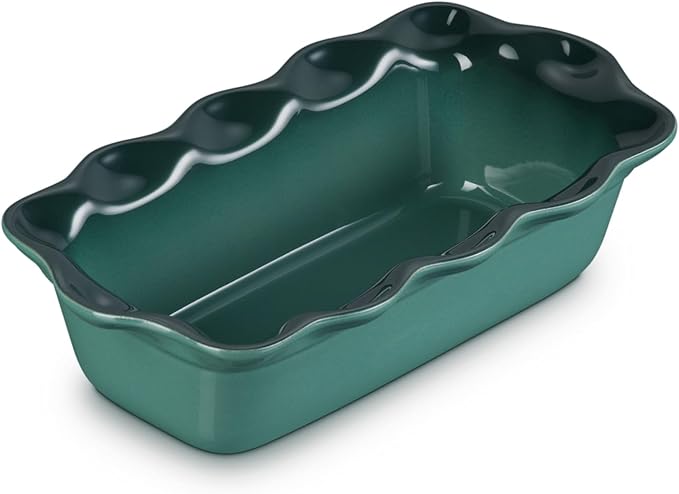 Le Creuset Stoneware Heritage Fluted Loaf Pan, 9", Artichaut