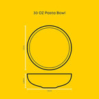 JoyJolt Mesa 30oz Stoneware Pasta Bowls Set of 4, Salad and Serving Bowl for Kitchen, Oatmeal, Soup, Dinner - Matte Linen White, Dishwasher and Microwave Safe, Wide and Shallow Plate