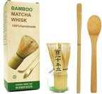 Matcha Whisk Set - With Bamboo Whisk and Tea Spoon (Chasen) & Traditional Scoop – Traditional Japanese Matcha Making Kit for Green Tea Ceremony, Handcrafted 100% Natural Bamboo Tools