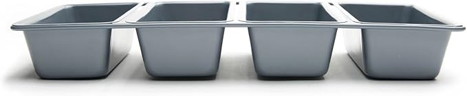 Fox Run Loaf Pan, Linked Non-Stick Mini Bread Pans, Set of 4