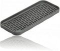Silicone Organizer Tray, Soap and Sponge Holder for Kitchen Sink, Bathroom - Storage Tray for Dish Brush, Soap Dispenser, Dishwashing Accessories-(Gray 1 Pack, 12"x4.7")