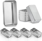 LIANYU 9 Pack Bread Loaf Pans for Baking 9x5Inch, Stainless Steel Meat Bread Baking Pans, Loaf Tin for Homemade Banana Sandwich Sourdough