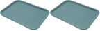 Carlisle FoodService Products Plastic Tray, 12" x 16" | Slate | Pack of 2 | Cafe | Fast Food