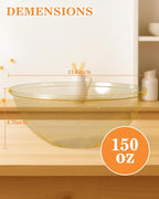 BESTVIP 150oz Glitter Gold Plastic Serving Bowls for Party, 4 Pack 11.6inch Large Disposable Chips Bowl for Salad, Snacks, Candy Dishes for Parties, Christmas, Weddings & Holidays, Events, Reusable
