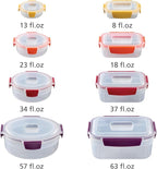 Joseph Joseph Nest Lock 16-piece Plastic BPA Free Food Storage Container Set with Lockable Airtight Leakproof Lids - Multicolor