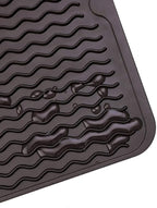 MicoYang Silicone Dish Drying Mat for Multiple Usage,Easy clean,Eco-friendly,Heat-resistant Silicone Mat for Kitchen Counter or Sink,Refrigerator or Drawer Liner Coffee S 12 inches x 6 inches