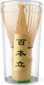 Bamboo Matcha Whisk Set (Chasen) – Traditional Bamboo Whisk for Matcha Tea Ceremony – Handcrafted 100-Prong Chasen for Smooth, Creamy Foam – Authentic Tools & Accessories