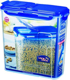 LOCK & LOCK Easy Essentials Food lids (flip-top) / Pantry Storage/Airtight containers, BPA Free, top-16.5 Cup-for Cereal, Clear (Pack of 2)