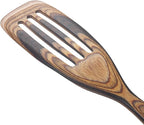 7 Pcs Wood Cooking Utensils Set, Wooden Kitchen Utensil Set for Cooking, Wooden Cooking Spoons & Spatulas with Spoon Rest, Safe for Non-Stick Cookware, Brown