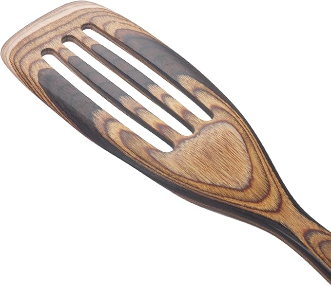 7 Pcs Wood Cooking Utensils Set, Wooden Kitchen Utensil Set for Cooking, Wooden Cooking Spoons & Spatulas with Spoon Rest, Safe for Non-Stick Cookware, Brown
