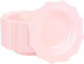 COLOSUS Pink Plastic Party Bowls (60 Pack) 12 Oz Disposable Soup/Salad Bowl, Fancy Shatterproof Dinnerware for Easter, Catering, Holidays, Weddings, and Everyday Use,Easter Day