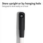 OXO Good Grips Dish Brush, Nylon Bristles with Built-in Scraper, Safe for Non-Stick Cookware, Non-Slip Handle, Dishwasher Safe