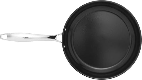 Amazon Basics 2-Piece Ceramic Non-Stick Stainless Steel Fry Pan Set, 10-Inch and 8-Inch