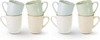 famiware Jupiter Coffee Mugs Set of 4, 14 OZ Coffee Mug, Microwave and Dishwasher Safe, Coffee Cups with Handle for Coffee, Tea, Cocoa, Milk, Multi-color (Pack of 2)