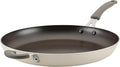 Rachael Ray Cook + Create Nonstick Frying Pan/Skillet with Helper Handle, 14 Inch - Almond