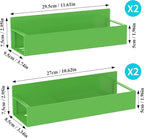 4 Pack Magnetic Spice Storage Rack Organizer for Refrigerator and Oven, Green Fridge Organizers and Storage