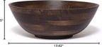 Lipper International Walnut finished 14" Salad Bowl, Large - Single Bowl (274WN)
